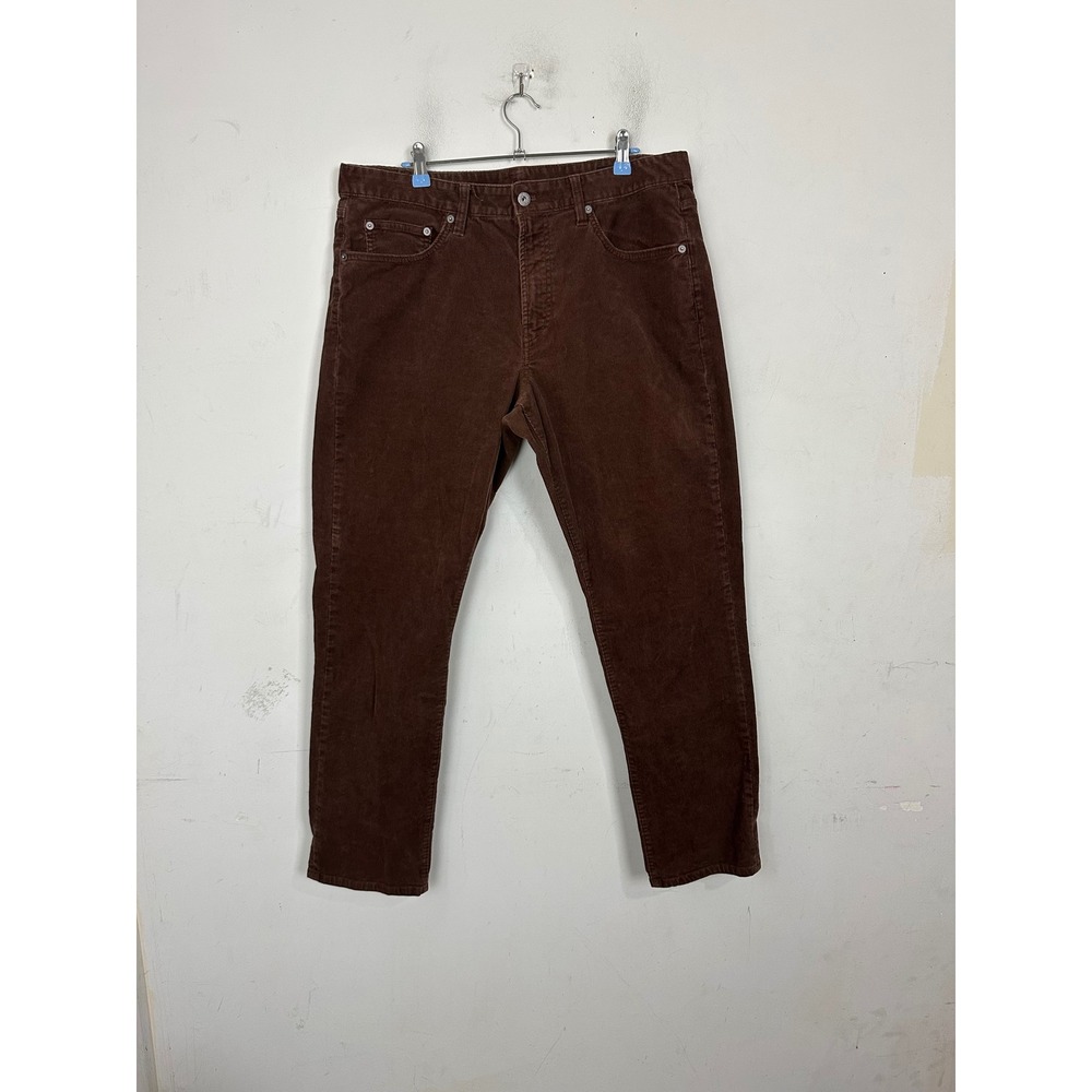 Bonobos Mens Slim Fit Corduroy Pants Brown 5-Pocket 35x30 BDB01587S-1230B